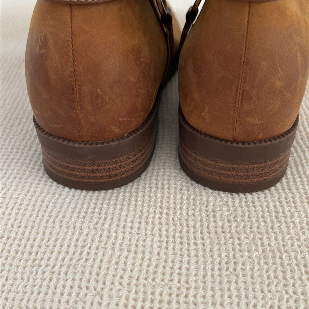 Vionic Rhiannon Equestrian Ankle Boot,Cognac Nubuck Leather Buckle,Size 7.5 NWOT - Picture 8 of 8